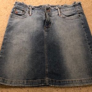 Mid length jean skirt
